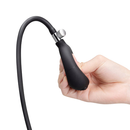 B-VIBE - TAPÓN ANAL HINCHABLE CON CUENTAS Y BOMBA DE MANO