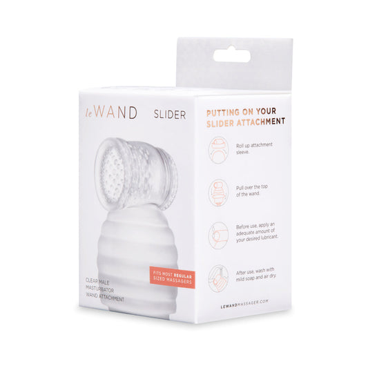 LE WAND - SLIDER CLEAR MALE MASTURBATOR WAND ATTACHMENT
