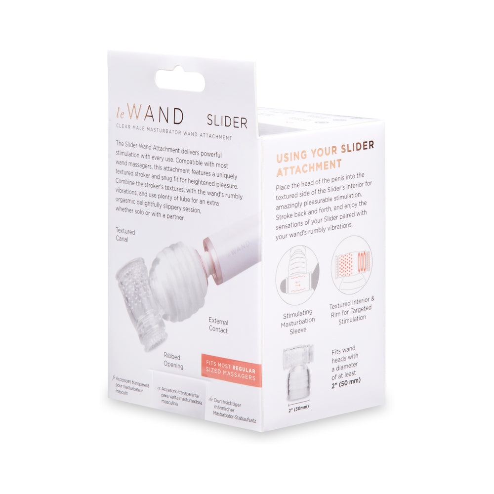 LE WAND - SLIDER CLEAR MALE MASTURBATOR WAND ATTACHMENT