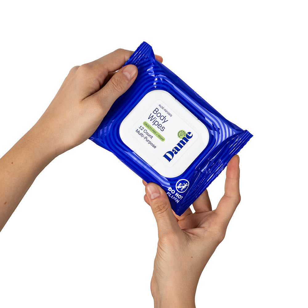 DAME - BODY WIPES 12CT ALOE & CUCUMBER