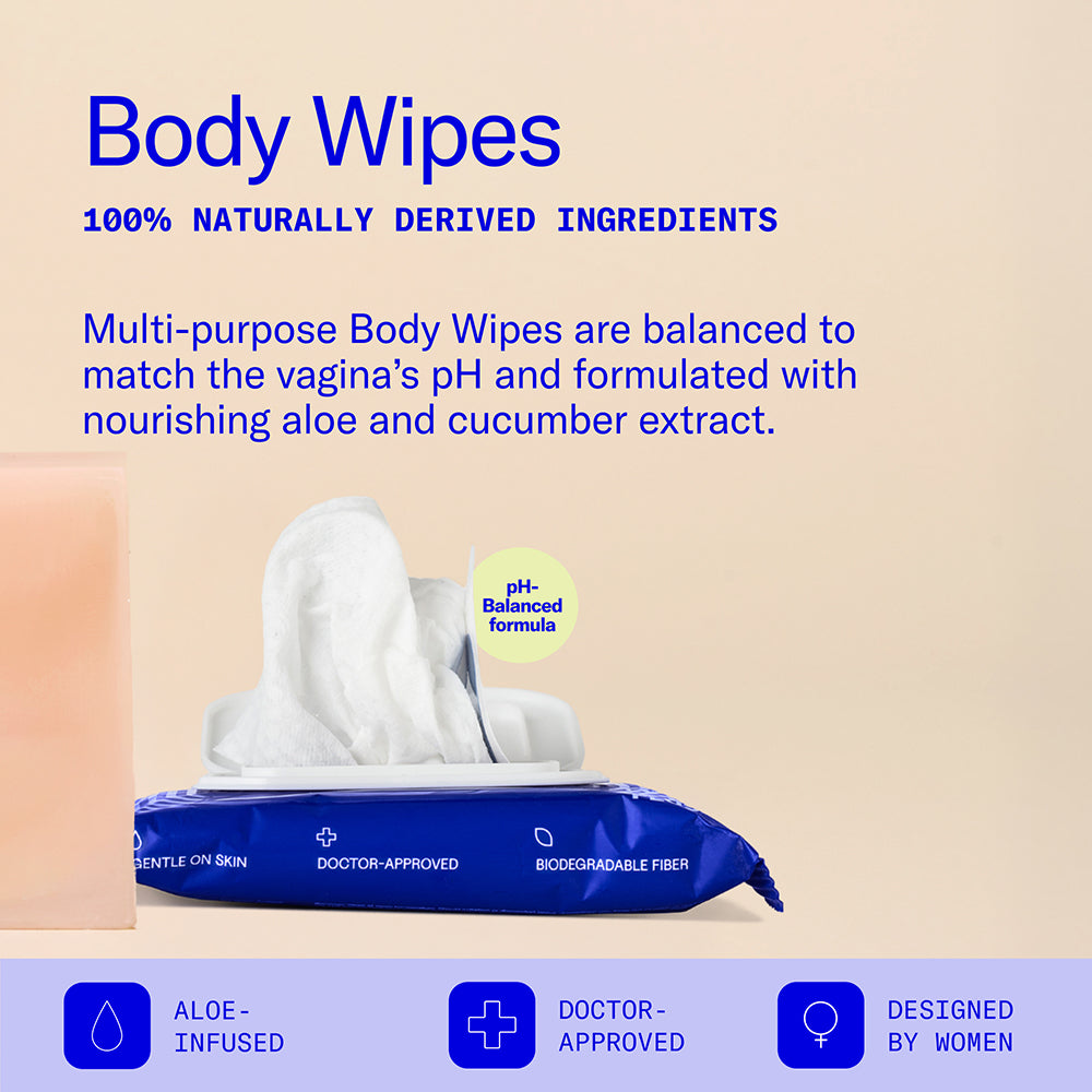 DAME - BODY WIPES 12CT ALOE & CUCUMBER