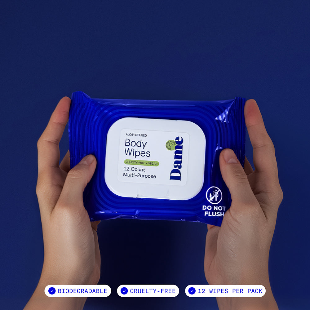 DAME - BODY WIPES 12CT ALOE & CUCUMBER