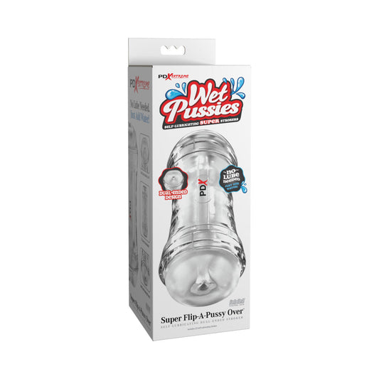 PDX BRANDS - PDX EXTREME WET PUSSIES SUPER FLIP-A-PUSSY OVER SELF-LUBRICATING STROKER FROSTED