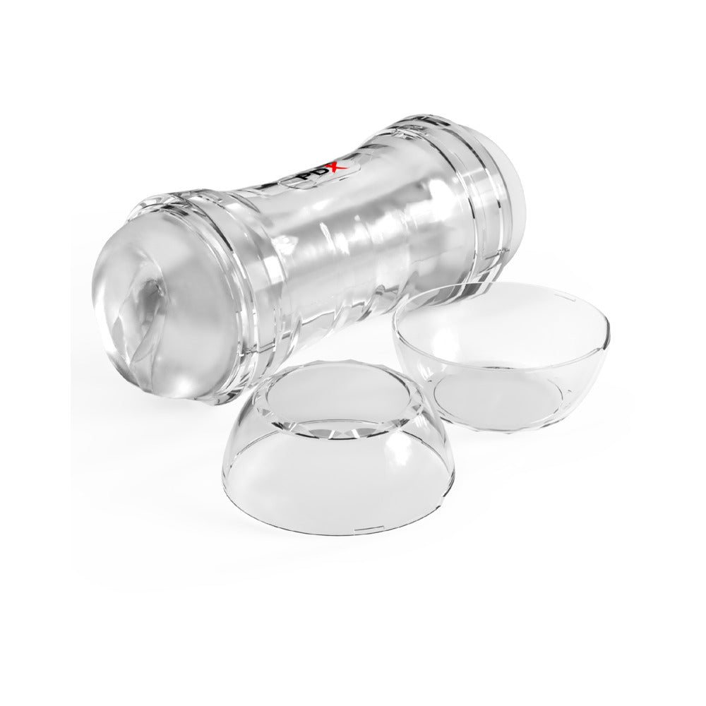 PDX BRANDS - PDX EXTREME WET PUSSIES SUPER FLIP-A-PUSSY OVER SELF-LUBRICATING STROKER FROSTED