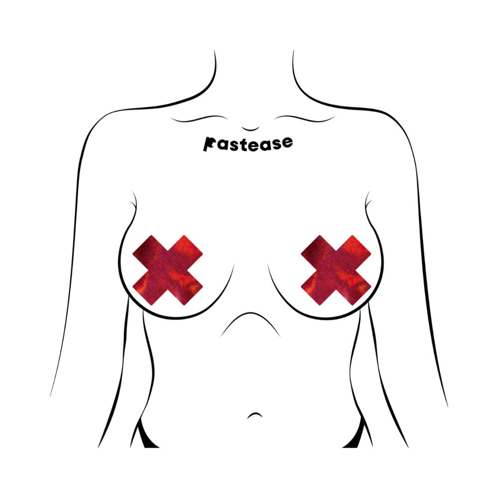 PASTEASE - EVERYDAY REUSABLE LIQUID RED CROSS NIPPLE PASTIES