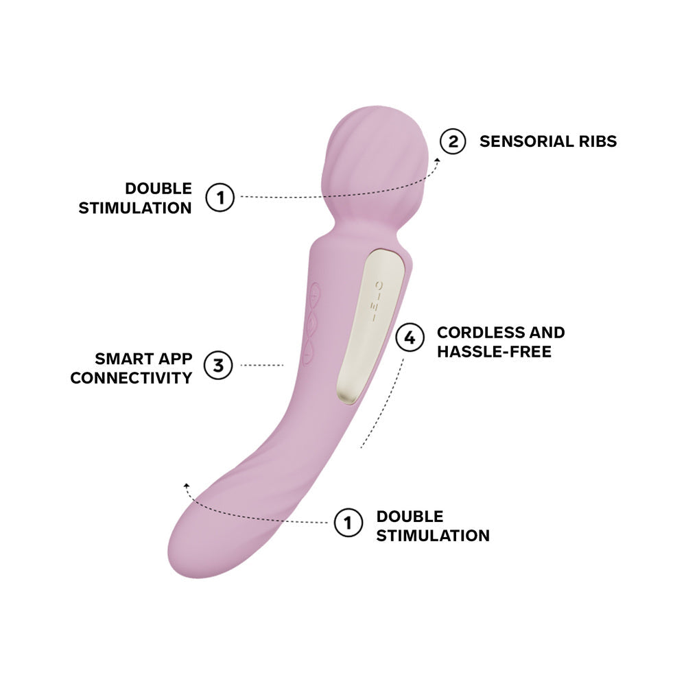 LELO - SWITCH DOUBLE-SIDED WAND VIBRATOR SOFT PINK