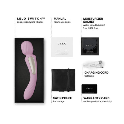 LELO - SWITCH DOUBLE-SIDED WAND VIBRATOR SOFT PINK