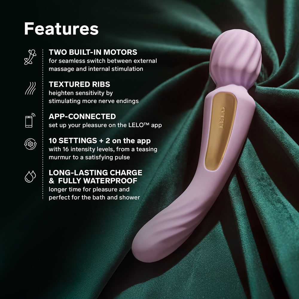 LELO - SWITCH DOUBLE-SIDED WAND VIBRATOR SOFT PINK