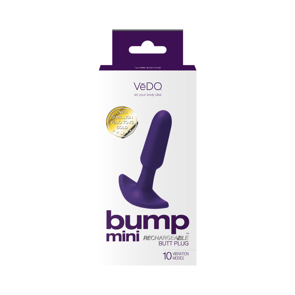 VEDO - BUMP MINI RECHARGEABLE ANAL PLUG PURPLE