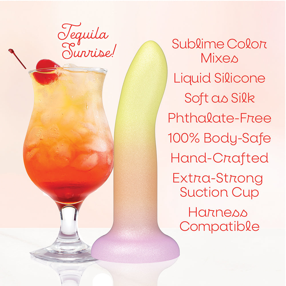 ICON BRANDS - MIXERS 8 IN. SILICONE DILDO TEQUILA SUNRISE