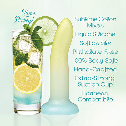 ICON BRANDS - MIXERS 8 IN. SILICONE DILDO LIME RICKEY