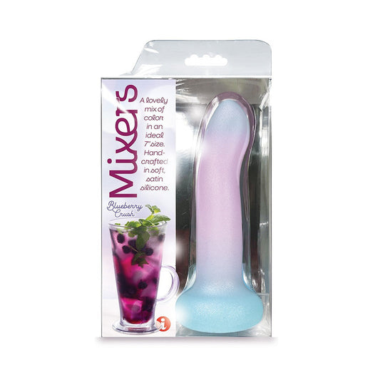 ICON BRANDS - MIXERS 8 IN. SILICONE DILDO BLUEBERRY CRUSH
