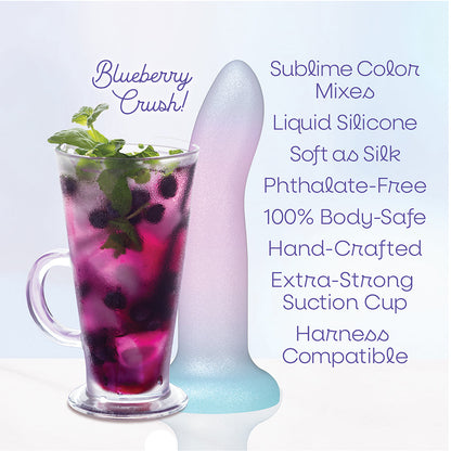 ICON BRANDS - MIXERS 8 IN. SILICONE DILDO BLUEBERRY CRUSH