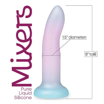 ICON BRANDS - MIXERS 8 IN. SILICONE DILDO BLUEBERRY CRUSH