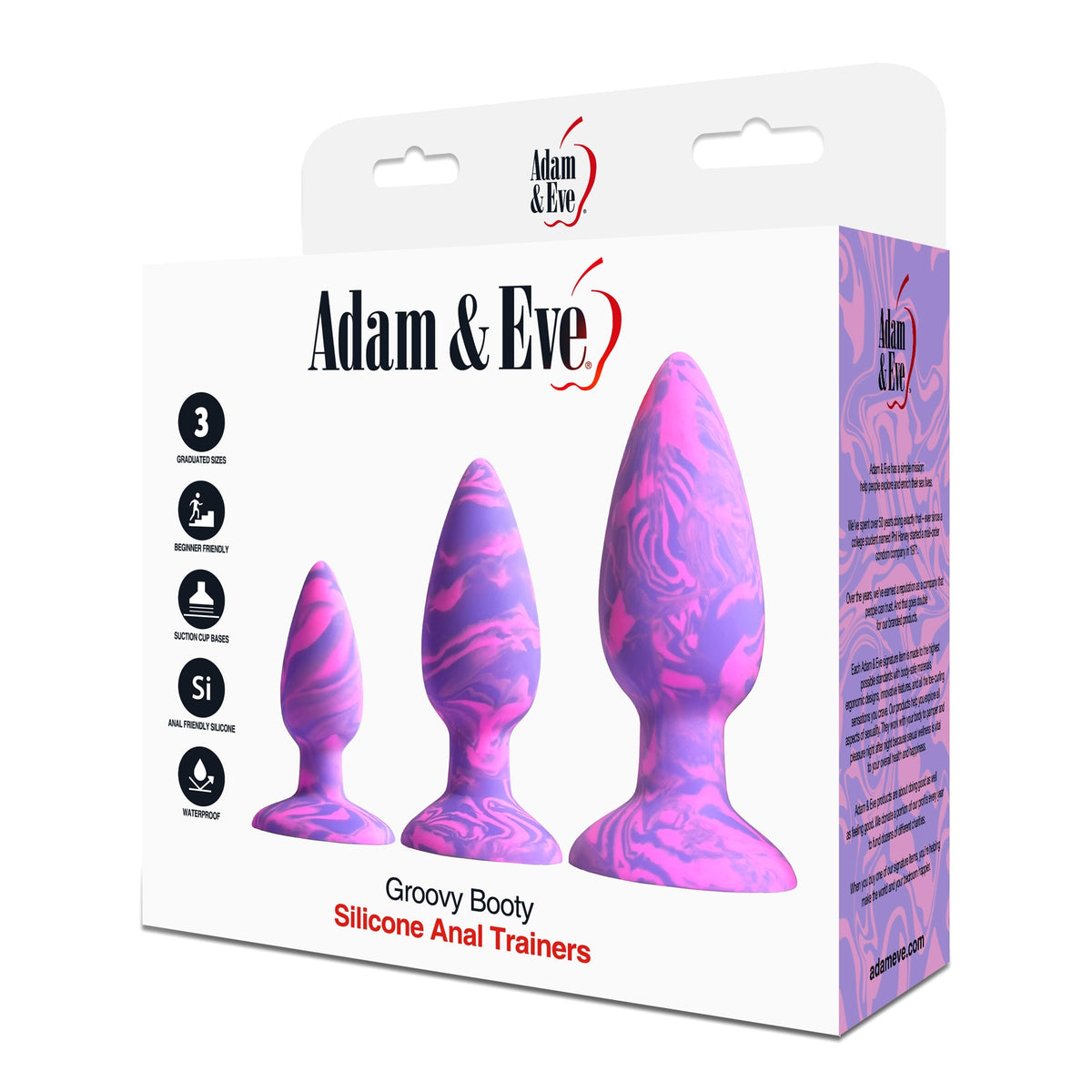 ADAM & EVE - GROOVY BOOTY SILICONE ANAL TRAINER SET