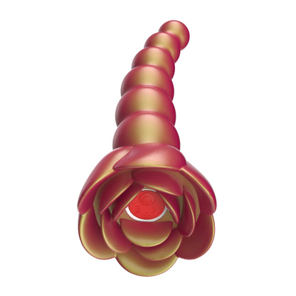 ADAM & EVE - BEADED ROSE BLOSSOM SILICONE ANAL VIBRATOR