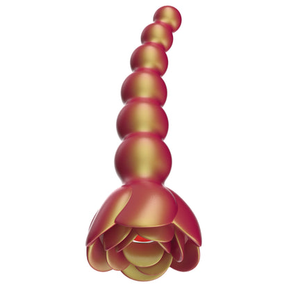 ADAM & EVE - BEADED ROSE BLOSSOM SILICONE ANAL VIBRATOR