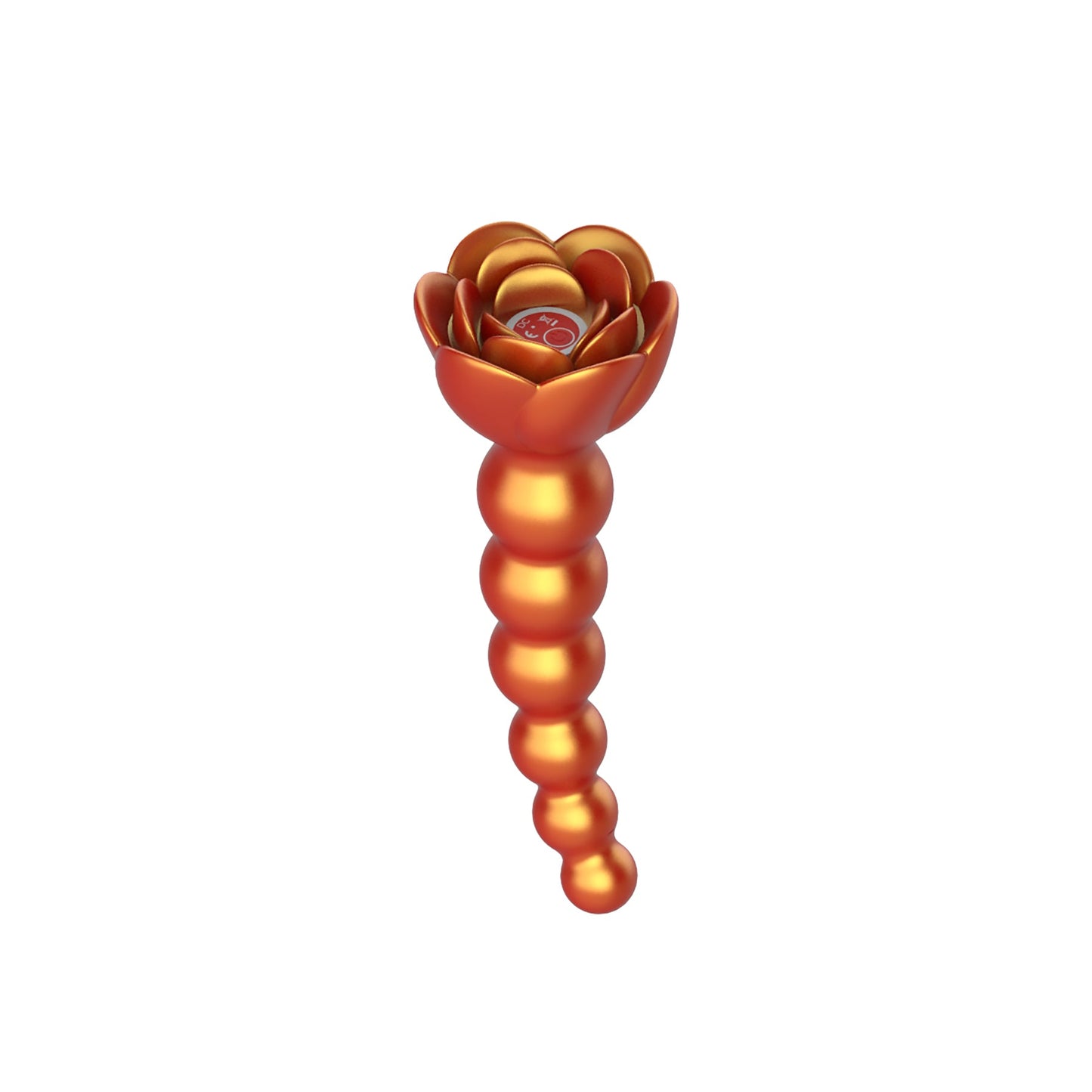 ADAM & EVE - BEADED ROSE BLOSSOM SILICONE ANAL VIBRATOR