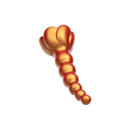 ADAM & EVE - BEADED ROSE BLOSSOM SILICONE ANAL VIBRATOR