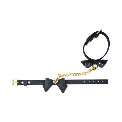 BLUSH - TEMPTASIA ARDOR WRIST & ANKLE RESTRAINTS BLACK WITH BOW