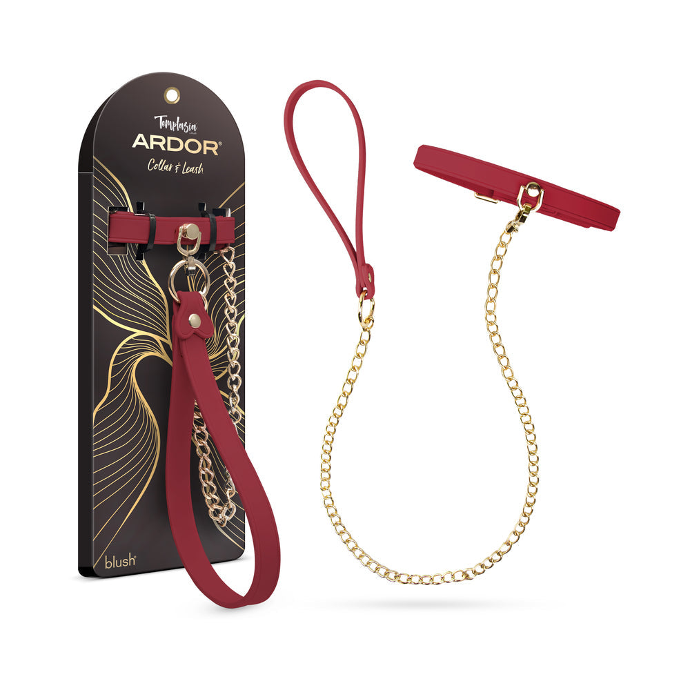 BLUSH - TEMPTASIA ARDOR COLLAR & LEASH RED