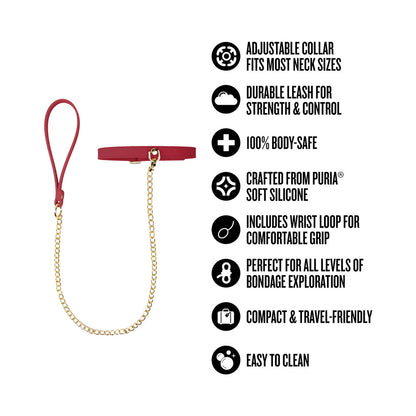BLUSH - TEMPTASIA ARDOR COLLAR & LEASH RED