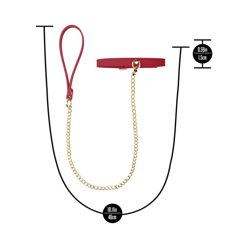 BLUSH - TEMPTASIA ARDOR COLLAR & LEASH RED