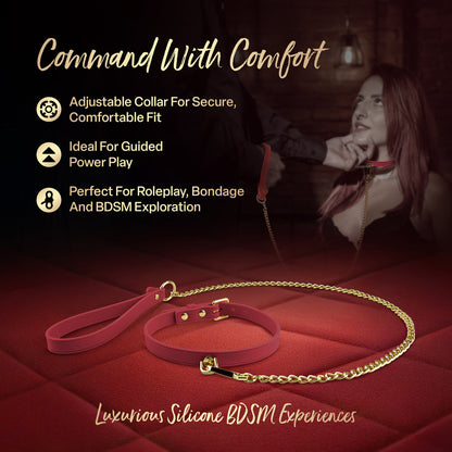 BLUSH - TEMPTASIA ARDOR COLLAR & LEASH RED