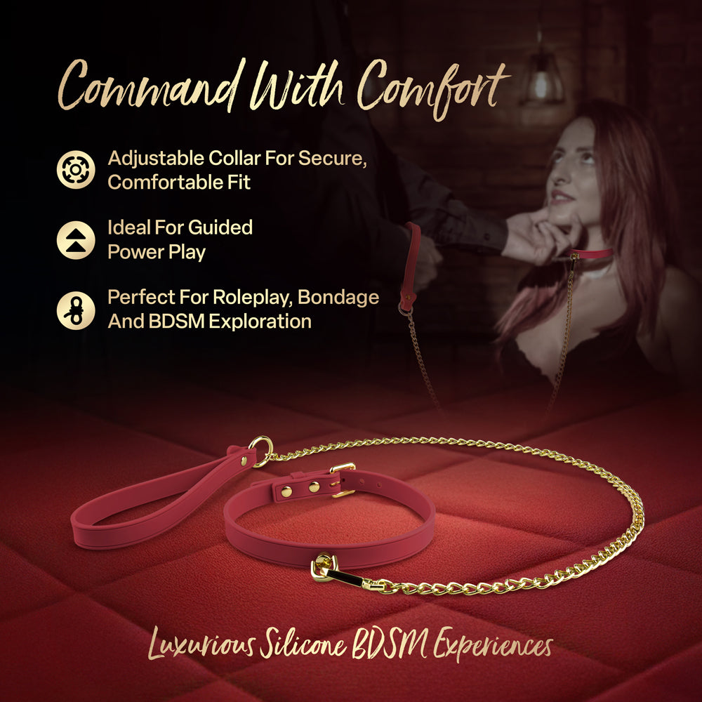 BLUSH - TEMPTASIA ARDOR COLLAR & LEASH RED