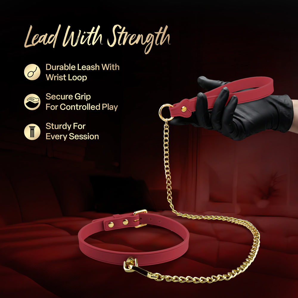 BLUSH - TEMPTASIA ARDOR COLLAR & LEASH RED