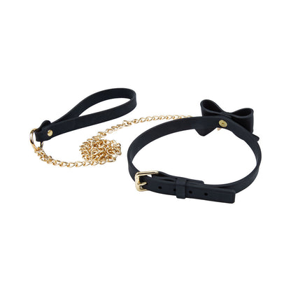 BLUSH - TEMPTASIA ARDOR COLLAR & LEASH BLACK WITH BOW