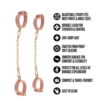 BLUSH - TEMPTASIA ARDOR WRIST & ANKLE RESTRAINTS PINK