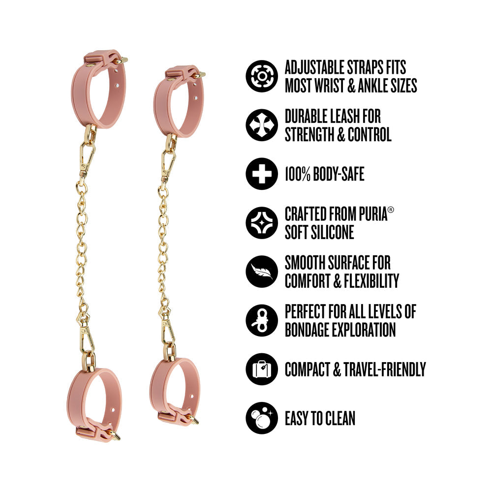 BLUSH - TEMPTASIA ARDOR WRIST & ANKLE RESTRAINTS PINK