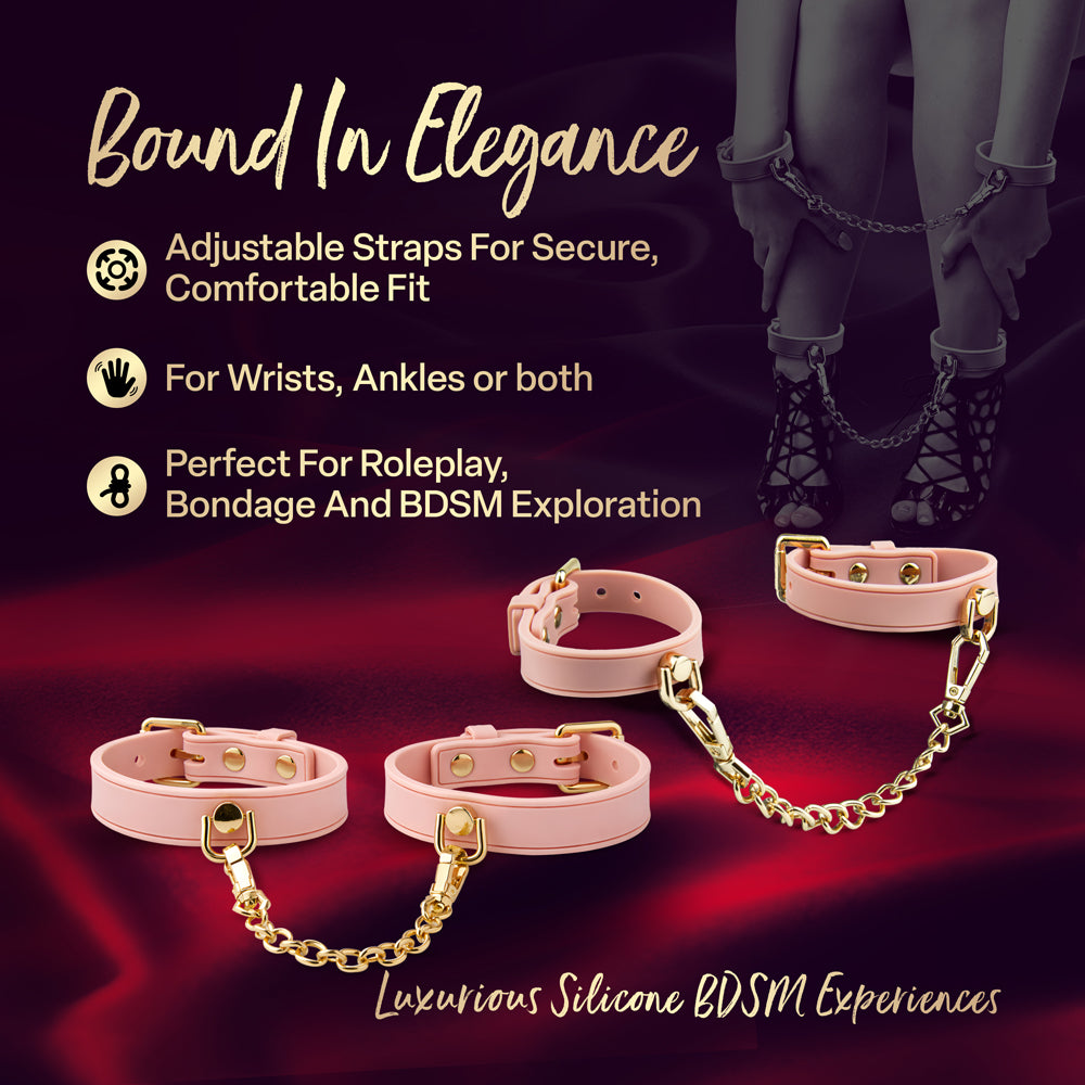 BLUSH - TEMPTASIA ARDOR WRIST & ANKLE RESTRAINTS PINK