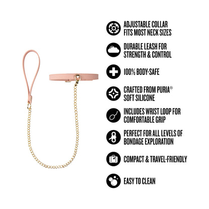 BLUSH - TEMPTASIA ARDOR COLLAR & LEASH PINK