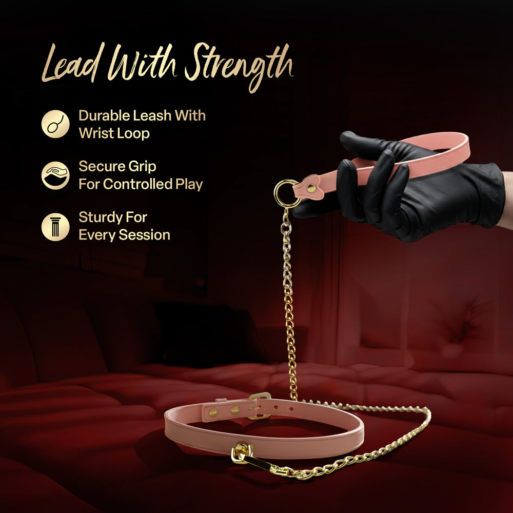 BLUSH - TEMPTASIA ARDOR COLLAR & LEASH PINK