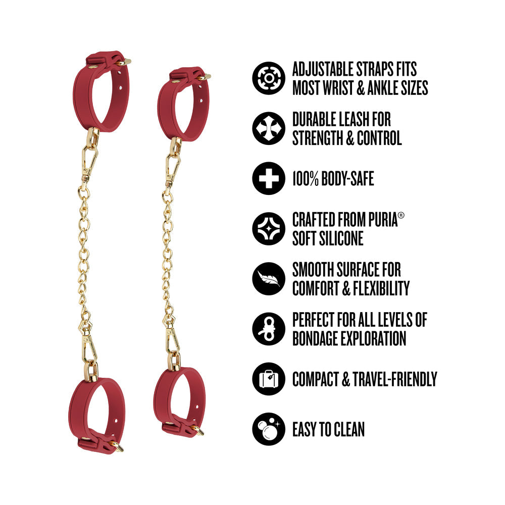 BLUSH - TEMPTASIA ARDOR WRIST & ANKLE RESTRAINTS RED