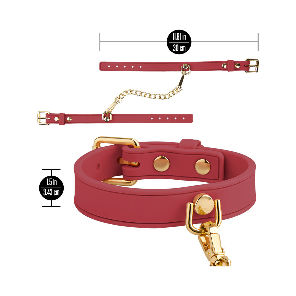 BLUSH - TEMPTASIA ARDOR WRIST & ANKLE RESTRAINTS RED
