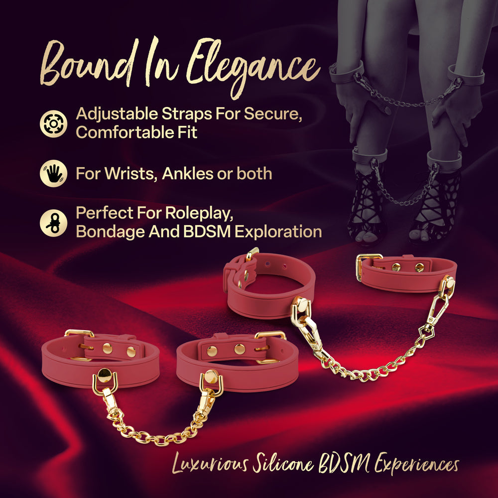BLUSH - TEMPTASIA ARDOR WRIST & ANKLE RESTRAINTS RED