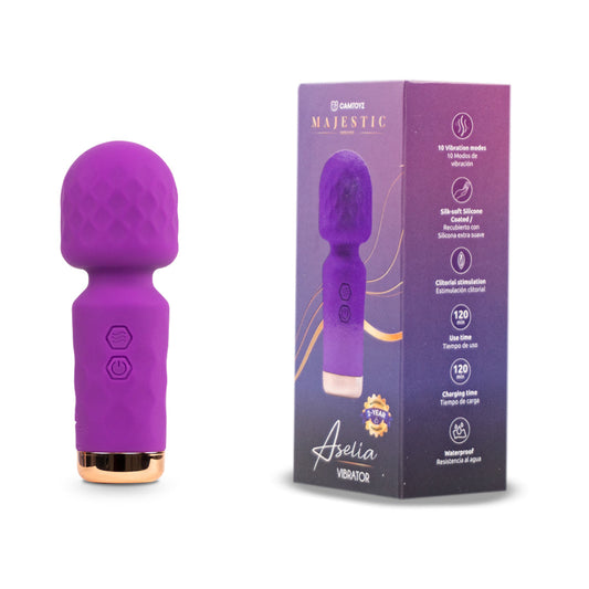 CAMTOYZ - MAJESTIC ASELIA MINI WAND VIBRATOR