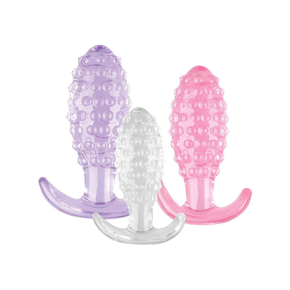 HOTT PRODUCTS - WET DREAMS CRYSTAL BALLERS TRI-COLOR TEXTURED TUSHY TRAINER KIT 3-PACK