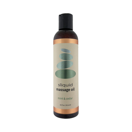 SLIQUID - MASSAGE OIL MINT & CEDAR 8.5 OZ.