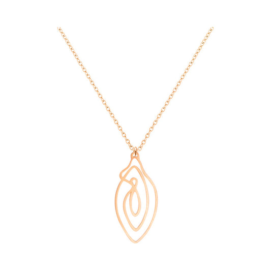 BIIRD VULVII VULVA NECKLACE ROSE GOLD
