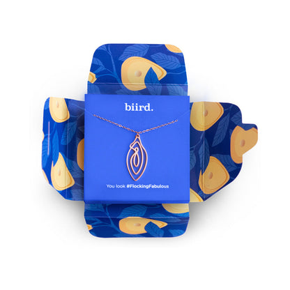 BIIRD VULVII VULVA NECKLACE ROSE GOLD