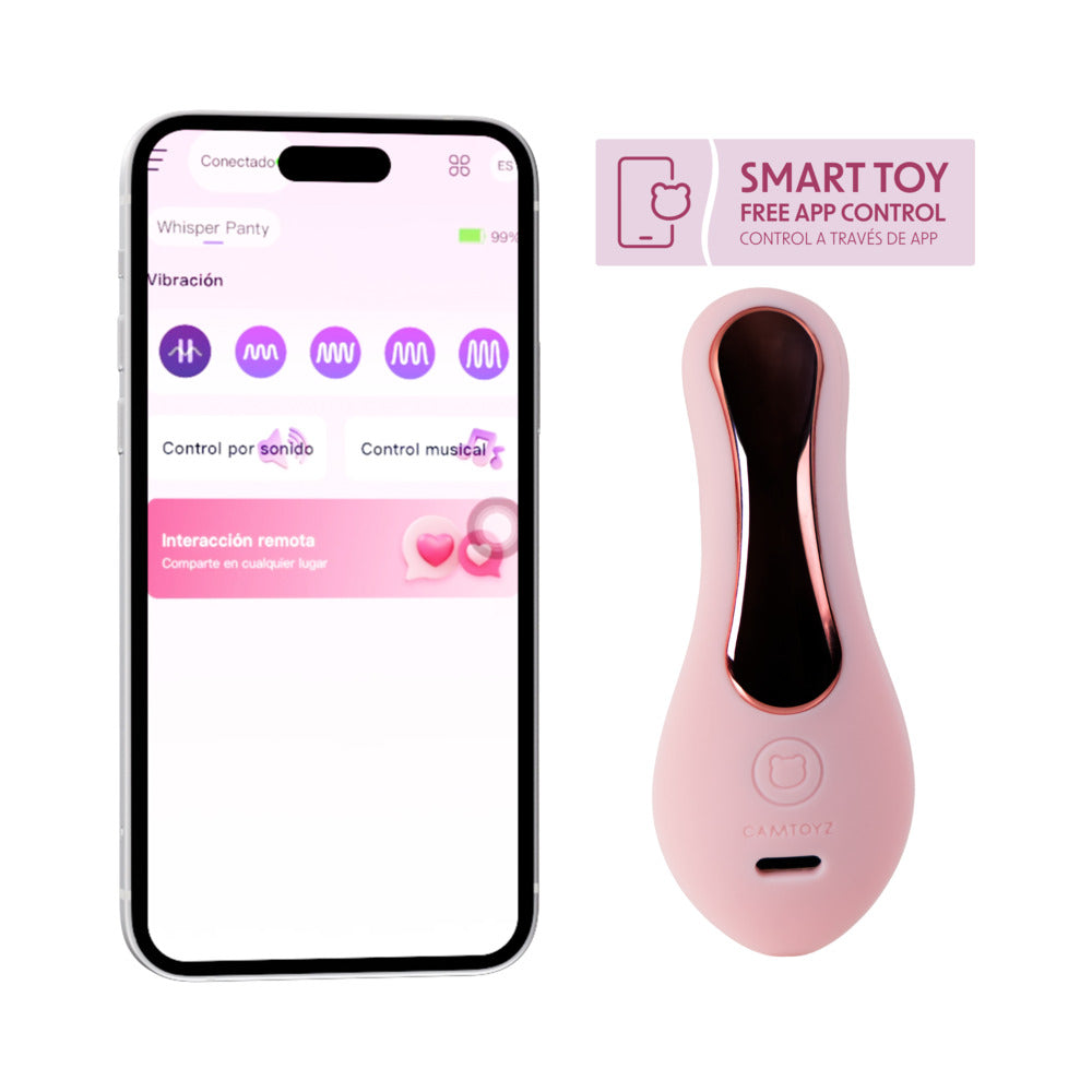 CAMTOYZ - PRO WHISPER ULTRA-SILENT VIBRATING PANTY WITH APP