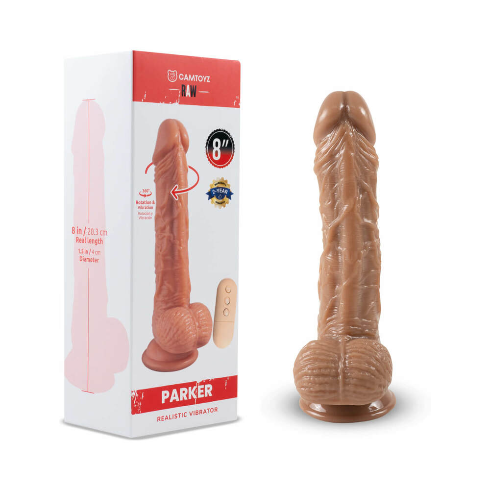 CAMTOYZ - RAW PARKER REALISTIC VIBRATING DILDO