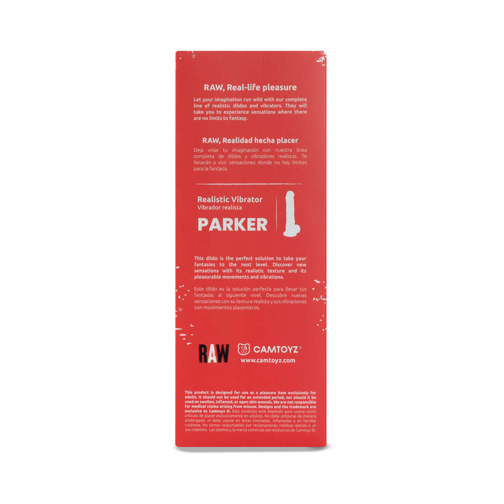 CAMTOYZ - RAW PARKER REALISTIC VIBRATING DILDO