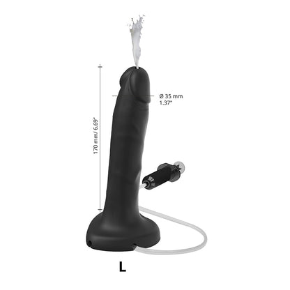 LOVELY PLANET - STRAP-ON-ME SQUIRTING CUM REALISTIC DILDO LARGE BLACK