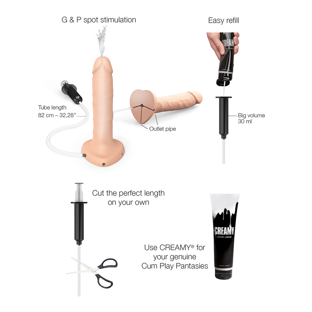 LOVELY PLANET - STRAP-ON-ME SQUIRTING CUM REALISTIC DILDO LARGE VANILLA