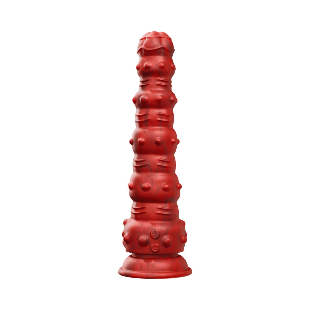 TENTRA - RENGOL STUDDED DEMON THRUSTING DILDO RED